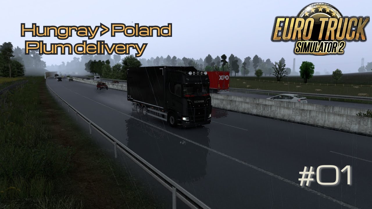 Rainy Drive From Hungray to Poland | With Scania Rigid chassis | ETS2 No Commentary [Part 1]