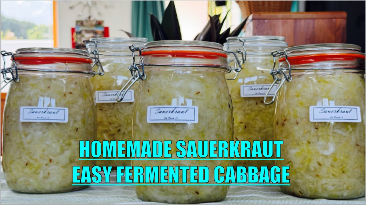 How to Make Sauerkraut at Home | Easy Traditional Fermented Cabbage Recipe