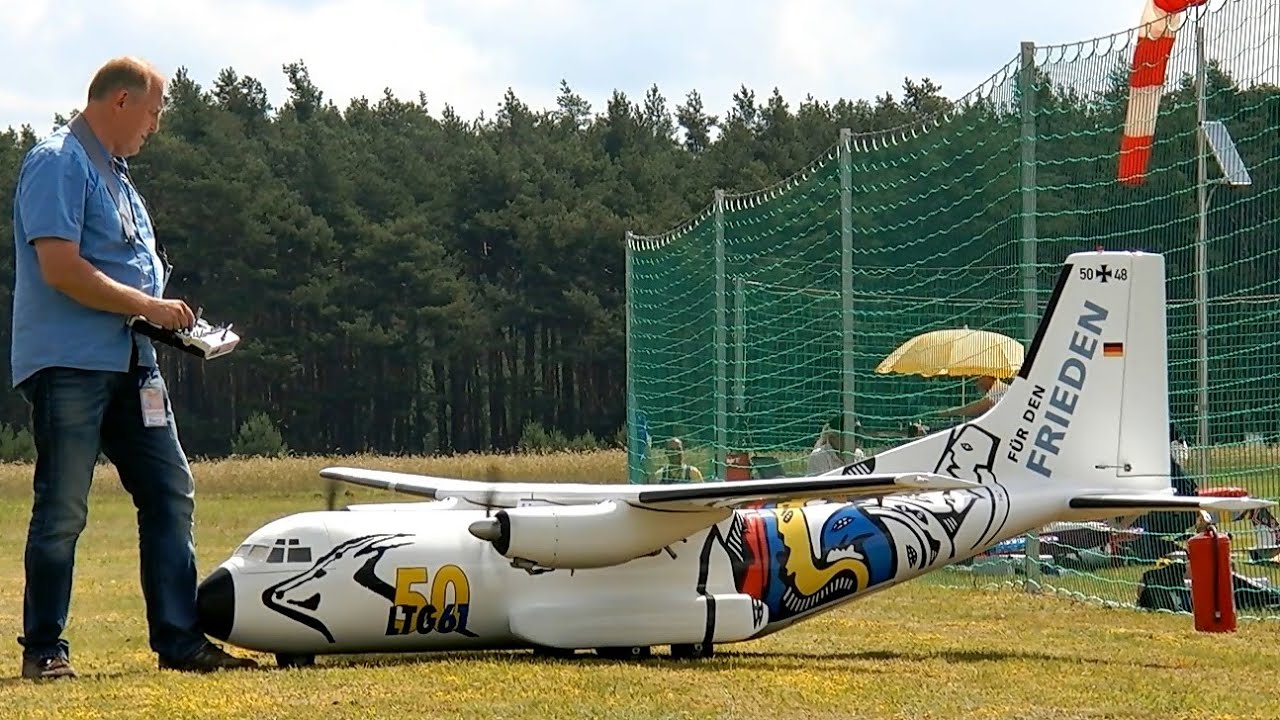 HUGE RC TRANSALL C-160 LTG61 SCALE MODEL AIRPLANE FLIGHT DEMONSTRATION / Damelang 2016