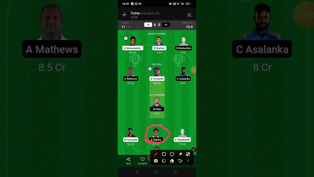 Ck vs Jk Dream 11 Team Prediction Lanka primer Today Match Prediction