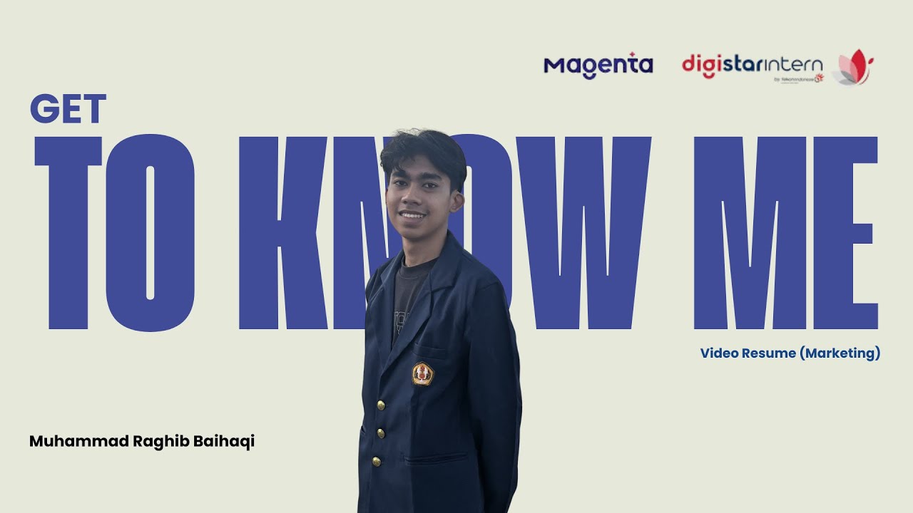 Getting To Know Me 👋 | Video Resume For Digistar Internship Telkom 2026