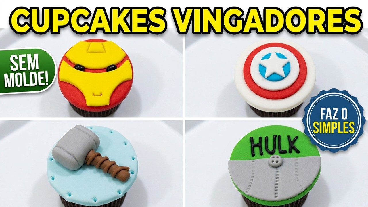Como decorar cupcakes dos Vingadores