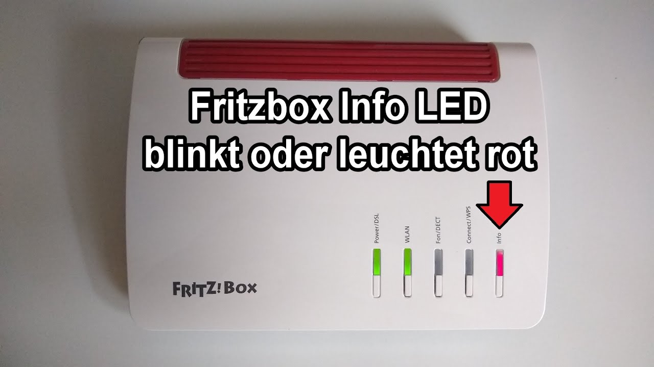 Fritzbox Info LED blinkt oder leuchtet rot - Ursachen & L&ouml;sungen