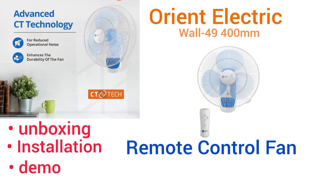 Orient Electric wall 49 400mm,  Remote Control Fan unboxing, installation and usage, 2023