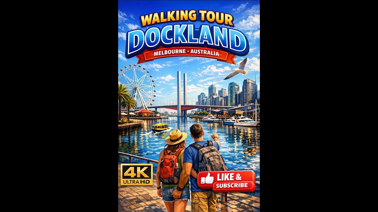 Walking Tour of Docklands Melbourne 🇦🇺 | Waterfront City Walk in 4K Ultra HD