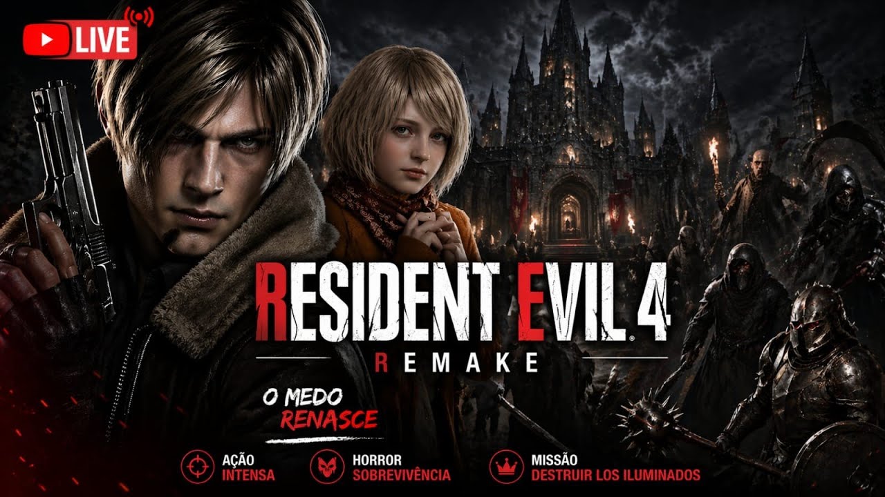 RESIDENT EVIL 4 Remeke #4 Esse castelo e coisa de doido da cabeça uma coisa pior que a outra 😱😌