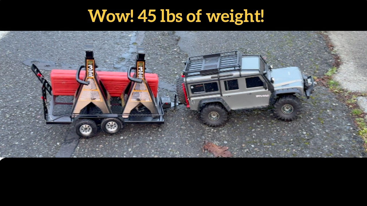 TRX-4 Towing Test: 1/10 RC Car Trailer
