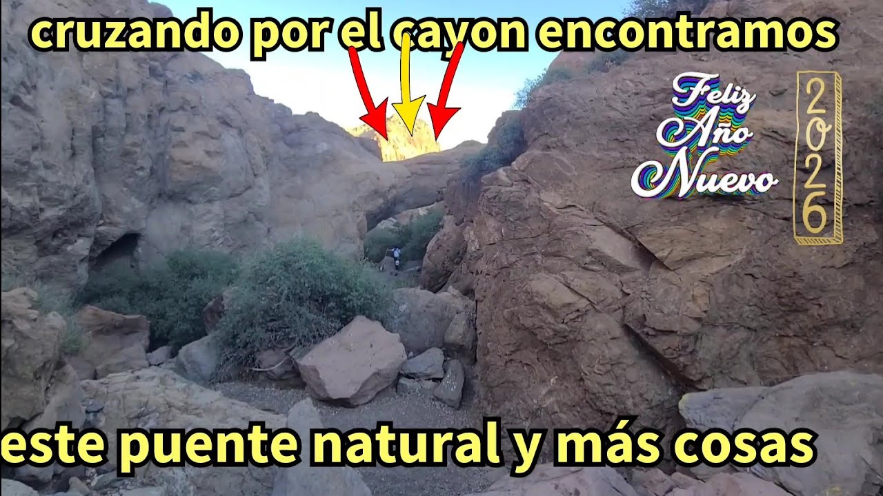 Encontramos este puente natural en medio del cayon 