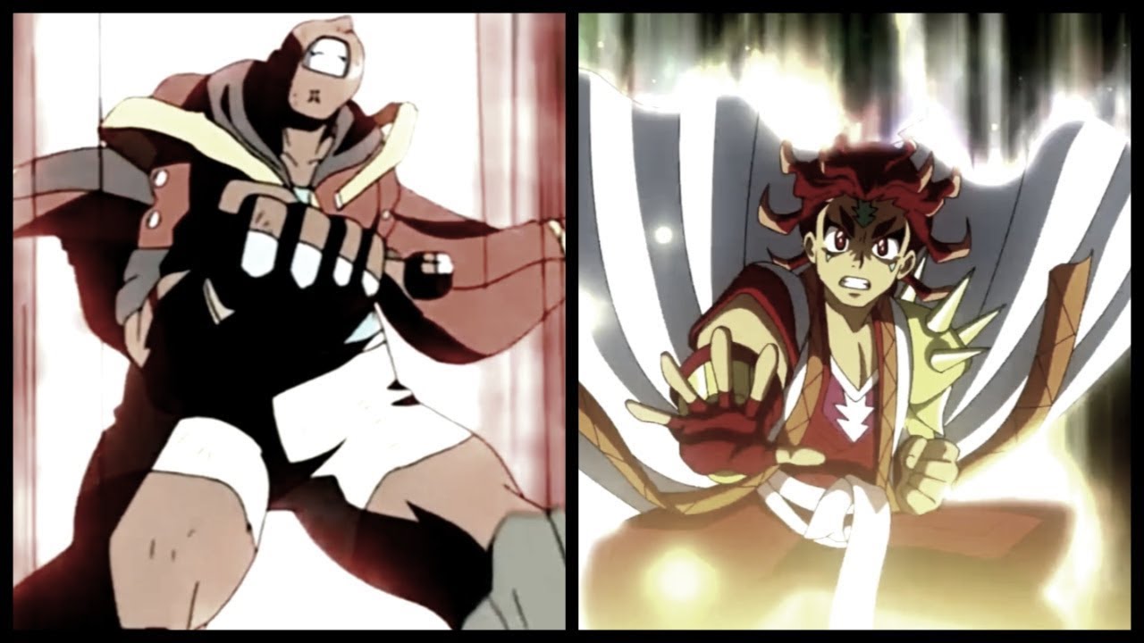 Crusher vs Rashad (Beyblade G Revolution vs Beyblade Burst Dynamite Battle, Reupload)