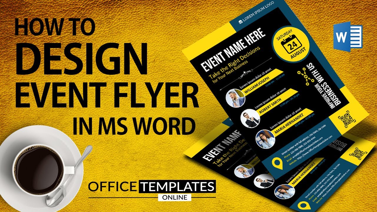 Flyer Design in MS Word | How to Create Event Flyer | DIY