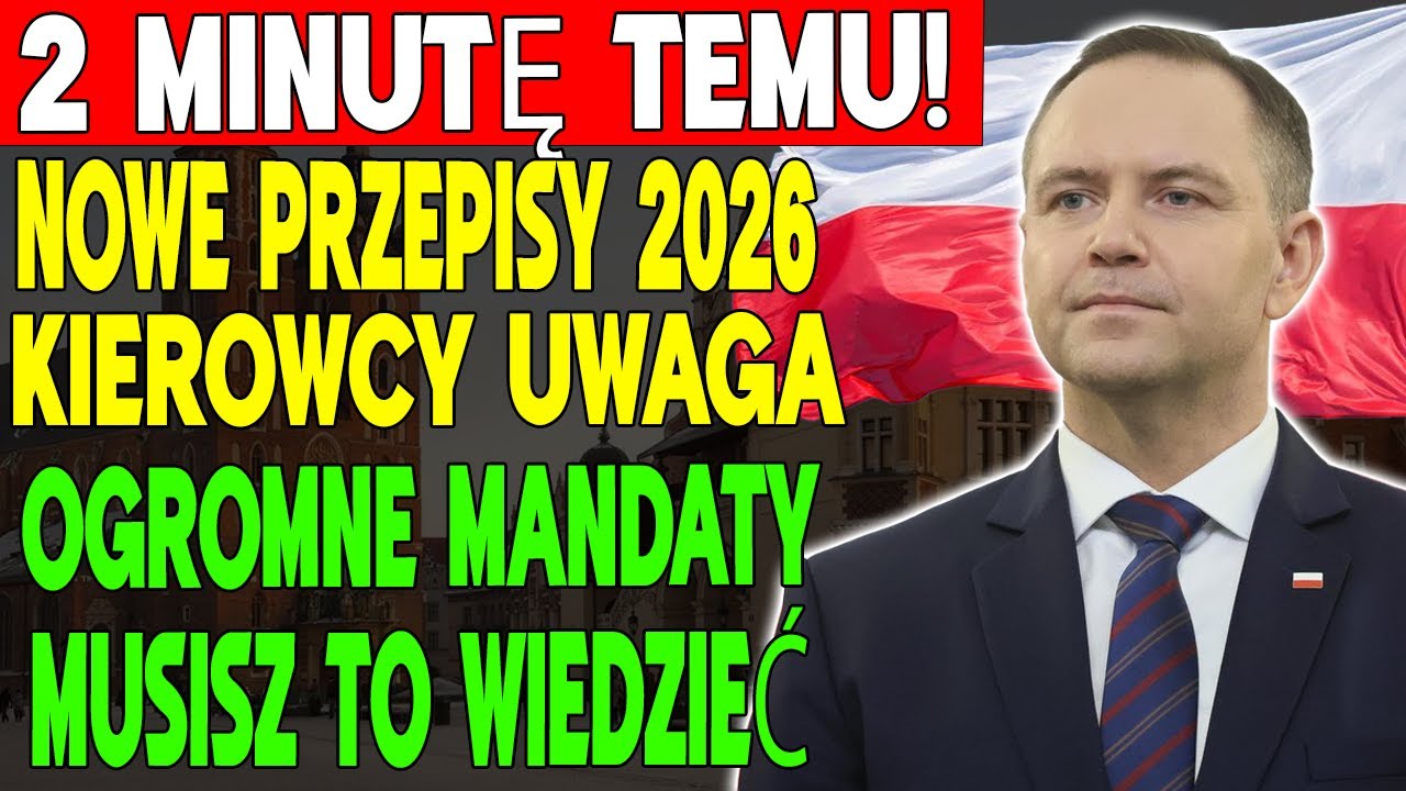 UWAGA KIEROWCY! Nowe Przepisy Drogowe 2026 &ndash; Ogromne Mandaty i Zmiany, Kt&oacute;rych Nie Możesz Przegapić