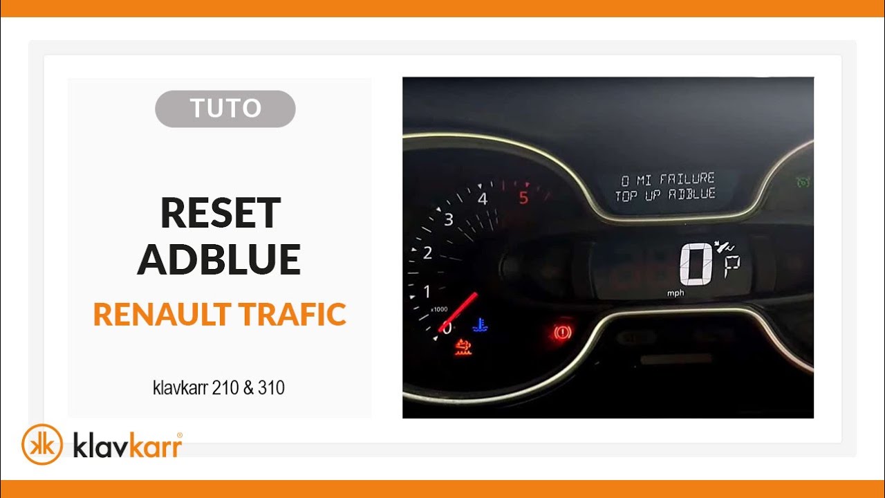 [TUTO] Сброс индикатора Adblue - RENAULT TRAFIC