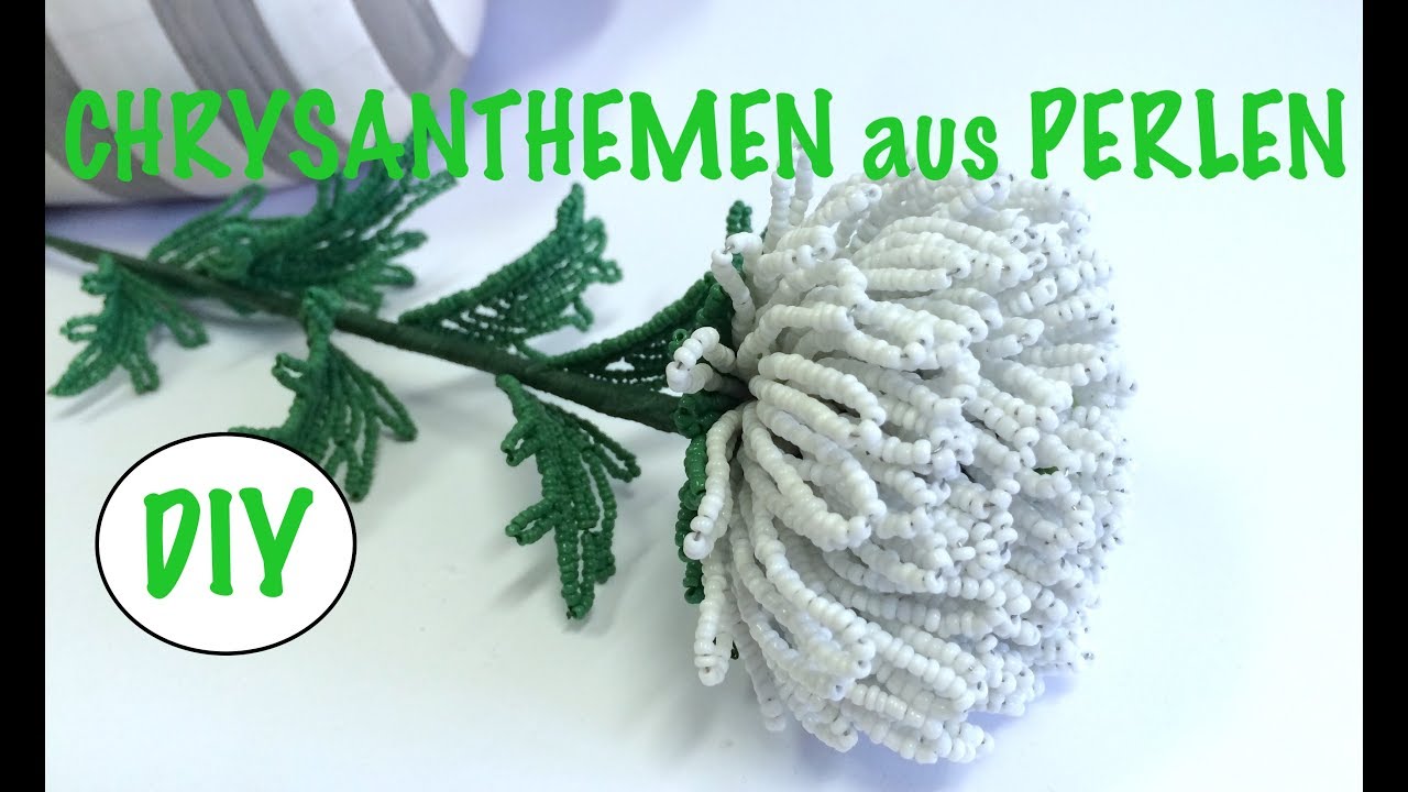 DIY: CHRYSANTHEMEN aus GLASPERLEN. Annas Perlen. #perlenblumen#chrysanthemen