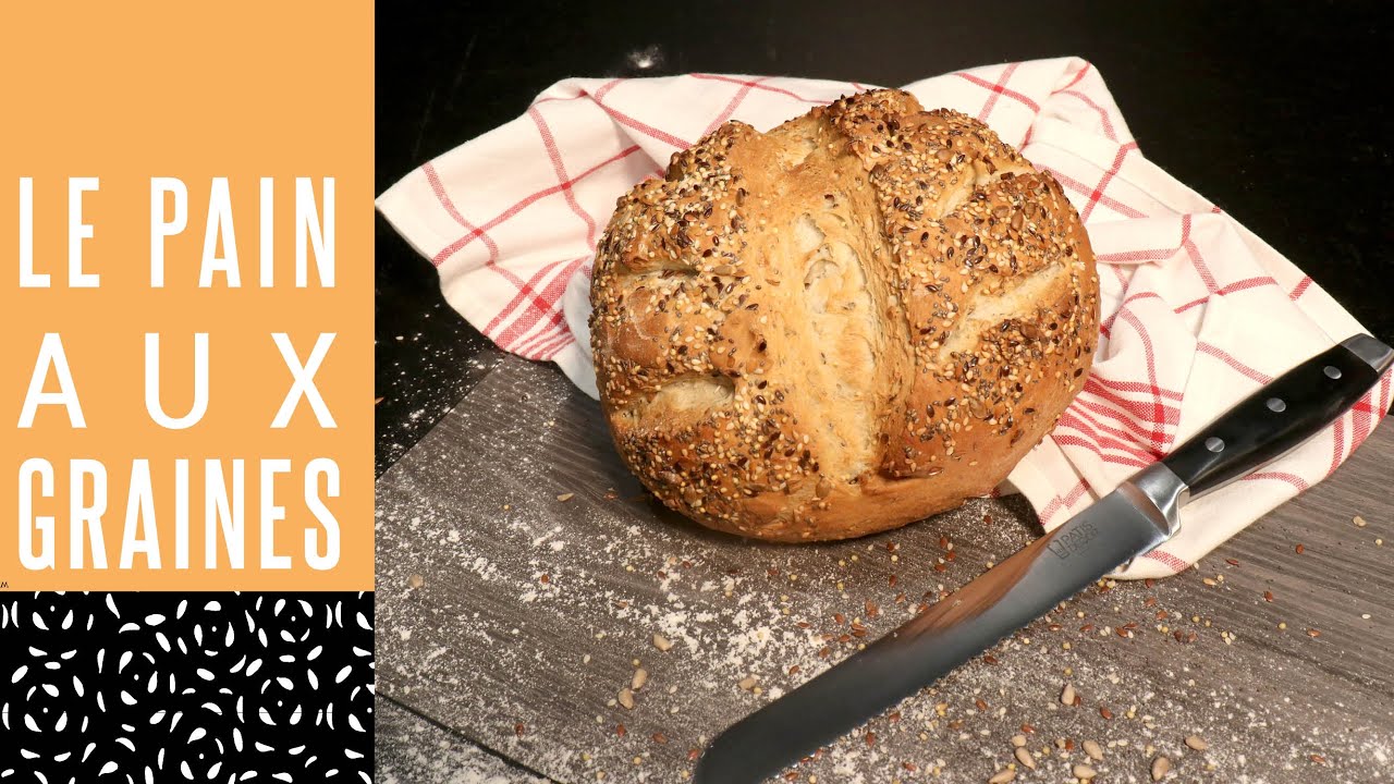 Pain aux graines maison sans machine 🍞