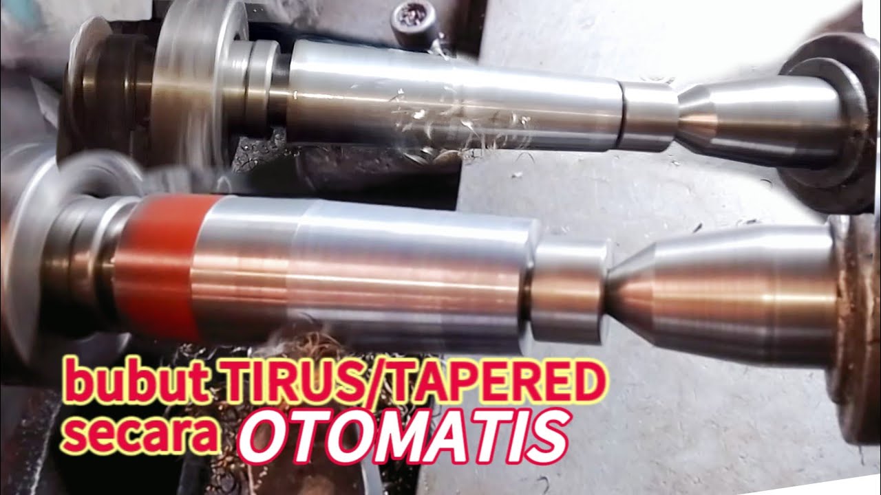 Bagaimana⁉️Bubut TIRUS/Tapered secara OTOMATIS di mesin bubut manual⚙️ @Mechanical6232