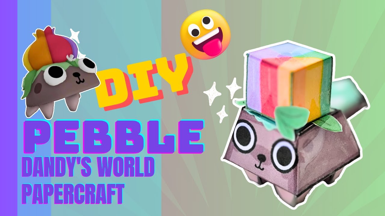 DIY PEBBLE DANDY'S WORLD PAPERCRAFT #diy #roblox #dandysworld #astro  #pebble #shorts  #papercraft