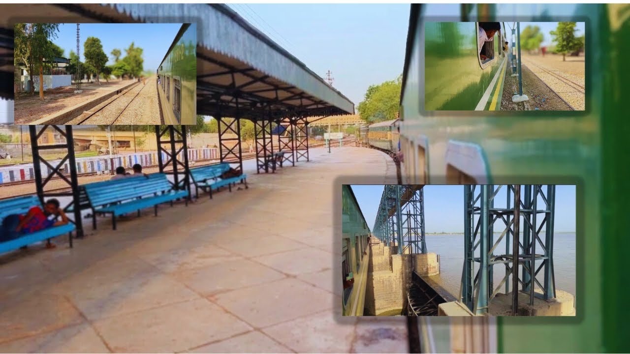 Morning Journey Train DGK Shuttle Multan To Dera Ghazi Khan Amazing Taunsa Barrage From Indus River 