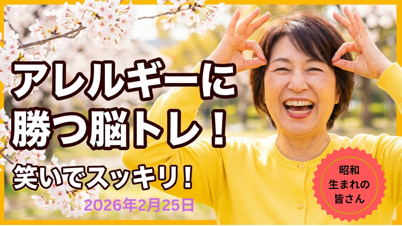 花粉症の頭ぼーっとを一発解決！脳を目覚めさせる笑い脳トレ