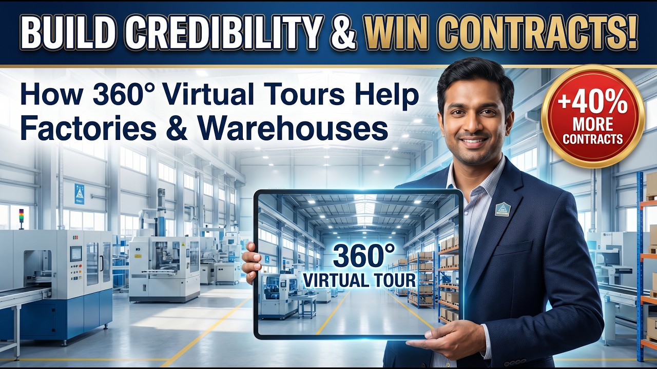 How 360° Virtual Tours Help Factories & Warehouses Win Client Trust Faster | 360Biznus