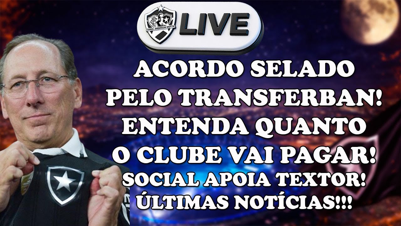 LIVE ALVINEGRA RAIZ - ACORDO POR TRANSFERBAN!ENTENDA OS VALORES!SOCIAL APOIA TEXTOR!ÚLTIMAS NOTÍCIAS