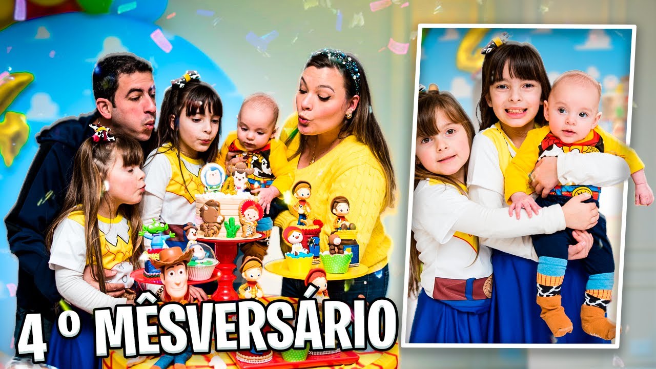 QUARTO MESVERSÁRIO DO BEBÊ GABRIEL 👶 A FESTA ❤️ JÉSSICA GODAR, LAURINHA E HELENA E GABRIEL