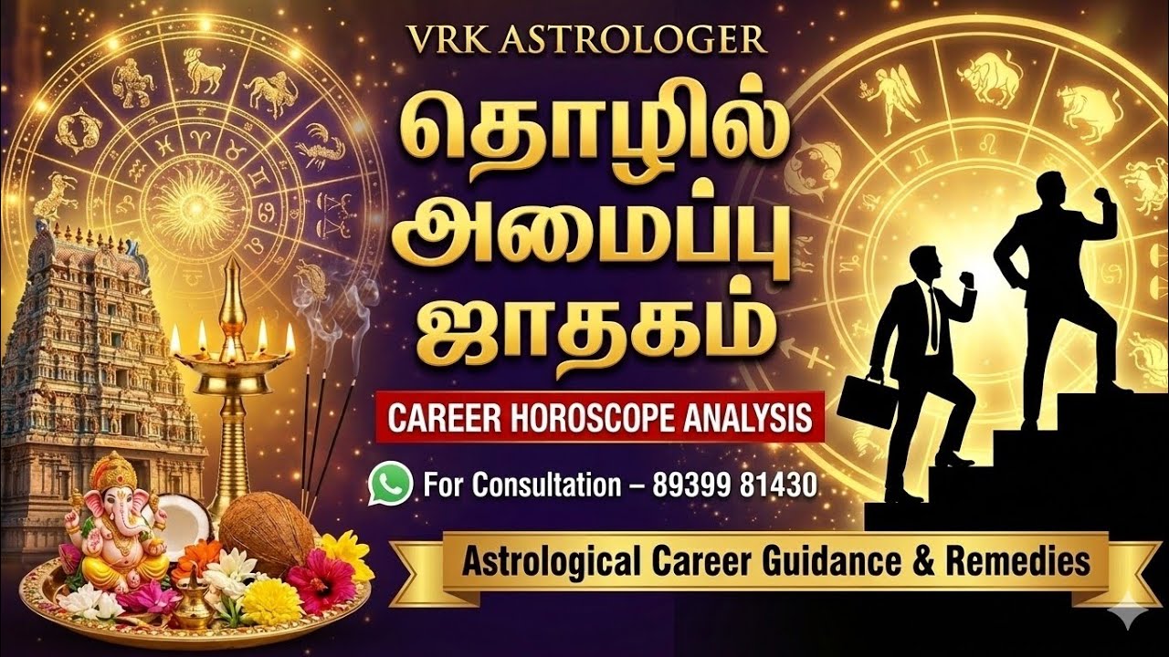 தொழில் அமைப்பு ஜாதகம் | CAREER HOROSCOPE ANALYSIS #gkastro #astrology #horoscope #tamil #predictions