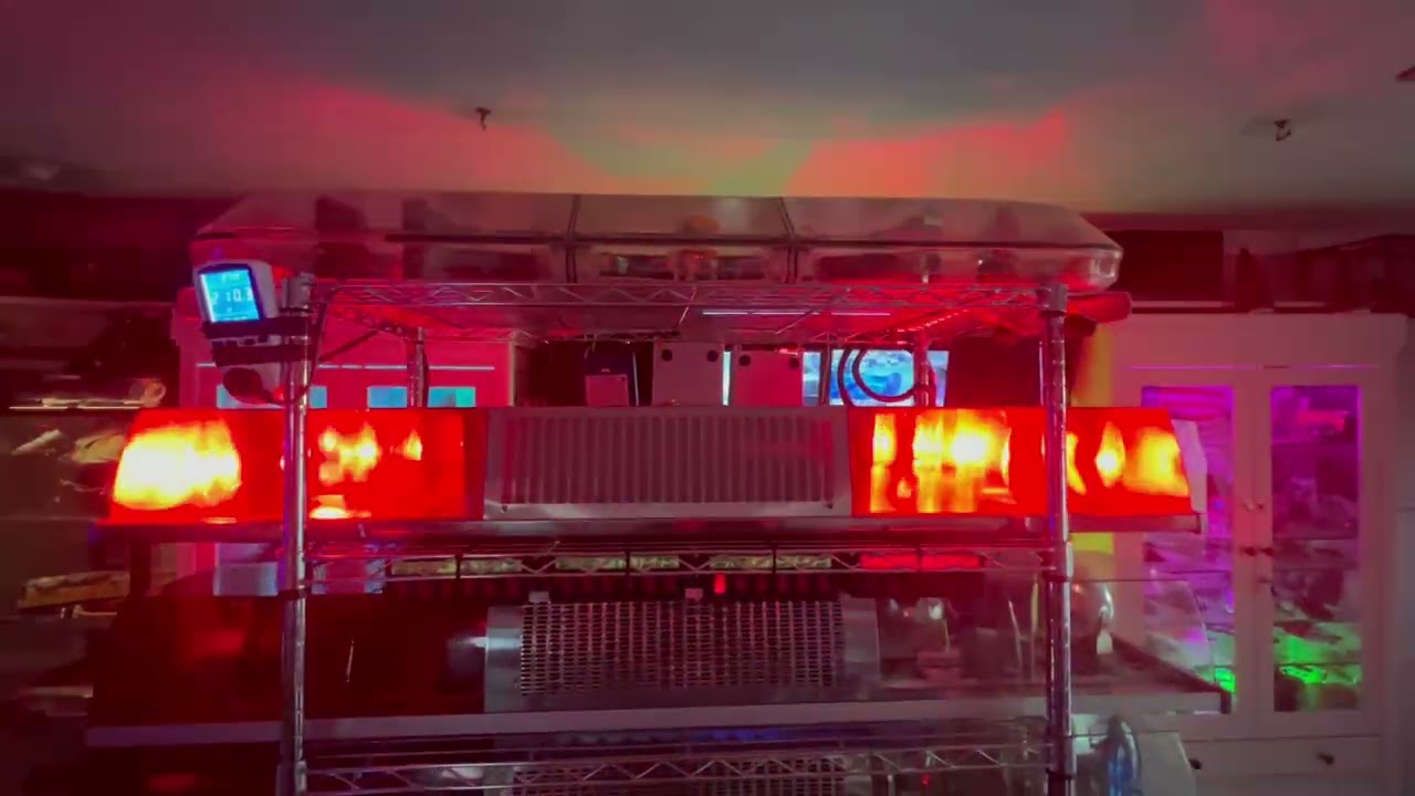 FEDERAL SIGNAL TWINSONIC MODEL 12X SERIES A1 LIGHTBAR, Full Size 54-Inch w/Red Dome Cover 01-31-2026