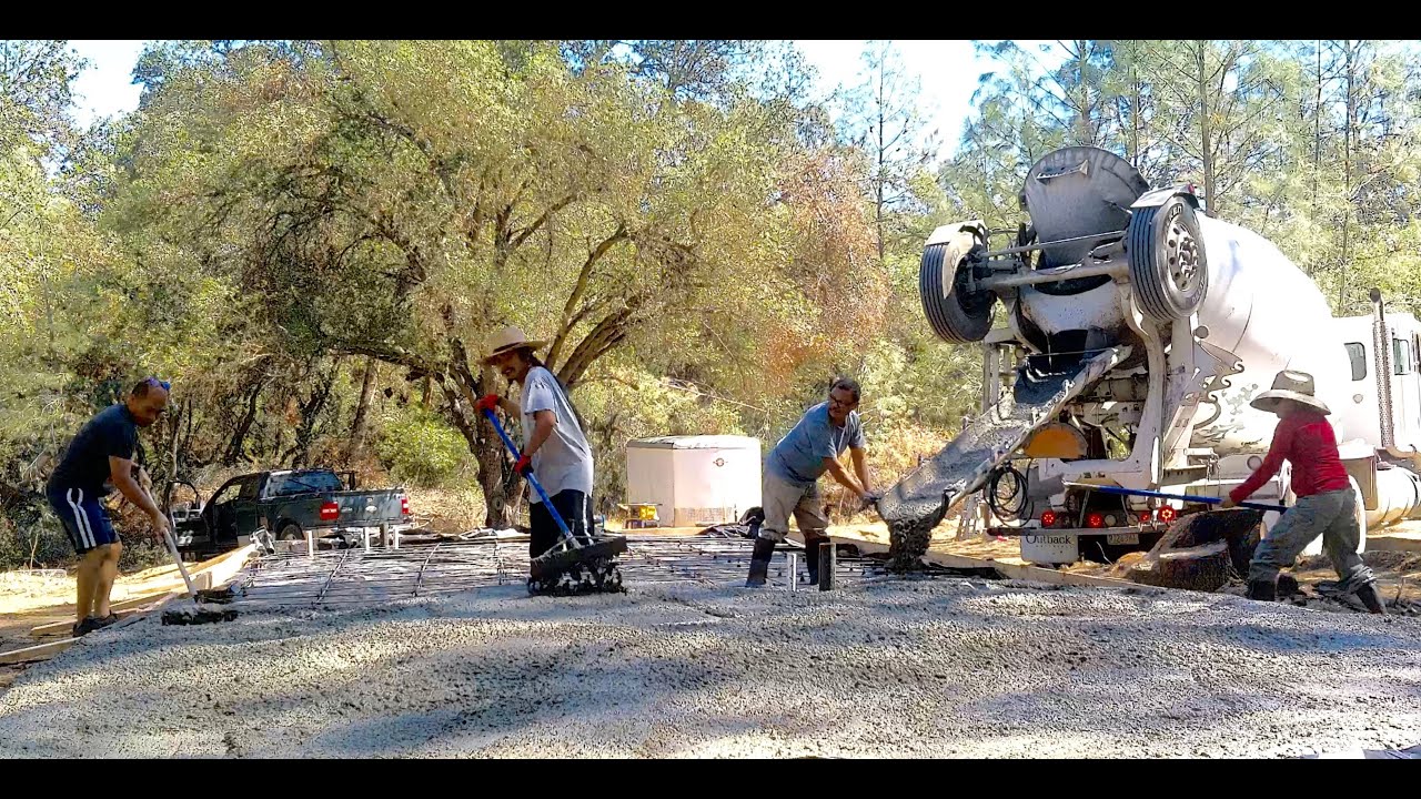 BUILDING THE SLAB FOUNDATION. TURNING A METAL BUILDING INTO A COZY HOME FOR THREE. PART 1.