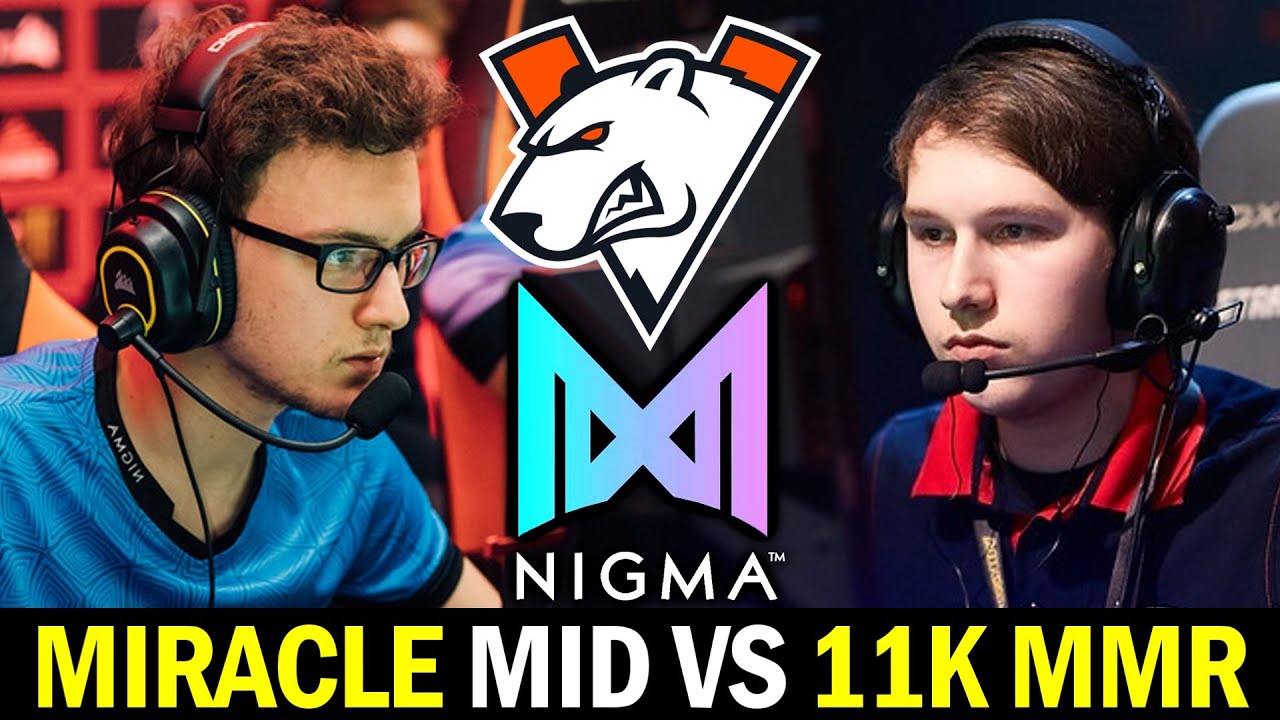 MIRACLE back to Mid vs 11K MMR GPK &mdash; NIGMA vs Virtus.Pro