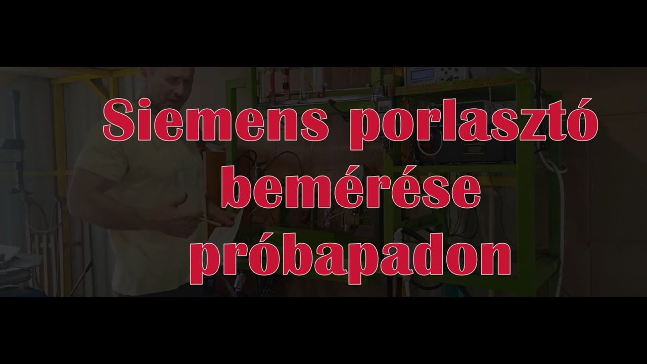 Siemens porlasztó bemérés. Injektor tesztelés próbapadon. Porlasztó vizsgáló próbapad.