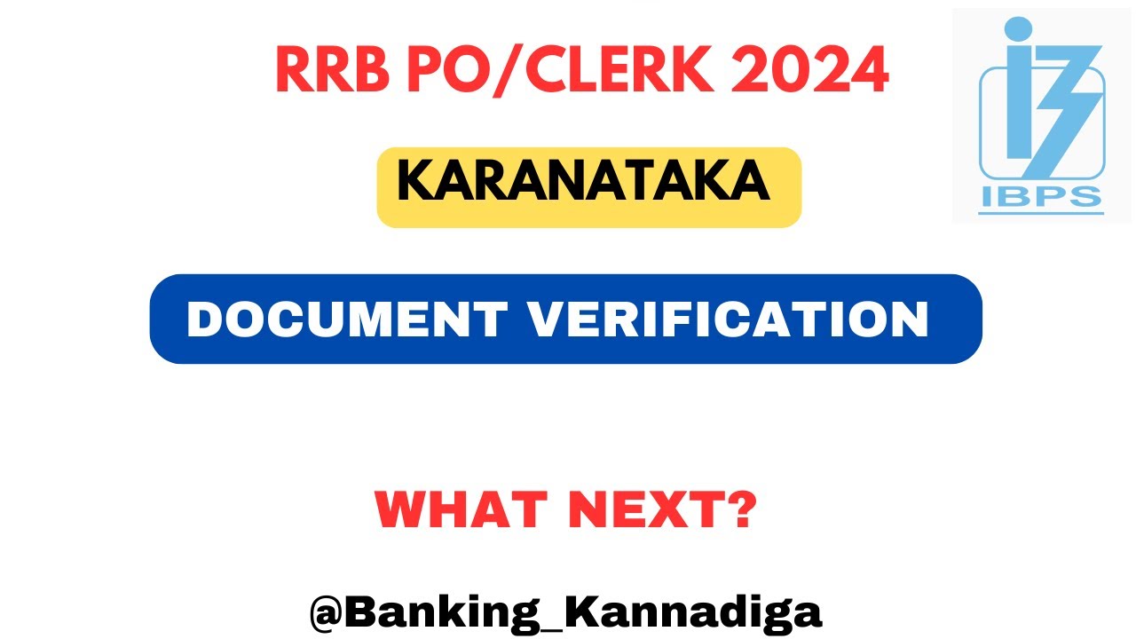 Rrb Po DV Process Documents Needed | Rrb Po/Clerk Documents Verification Kgb And Kvgm | #rrbpo2024