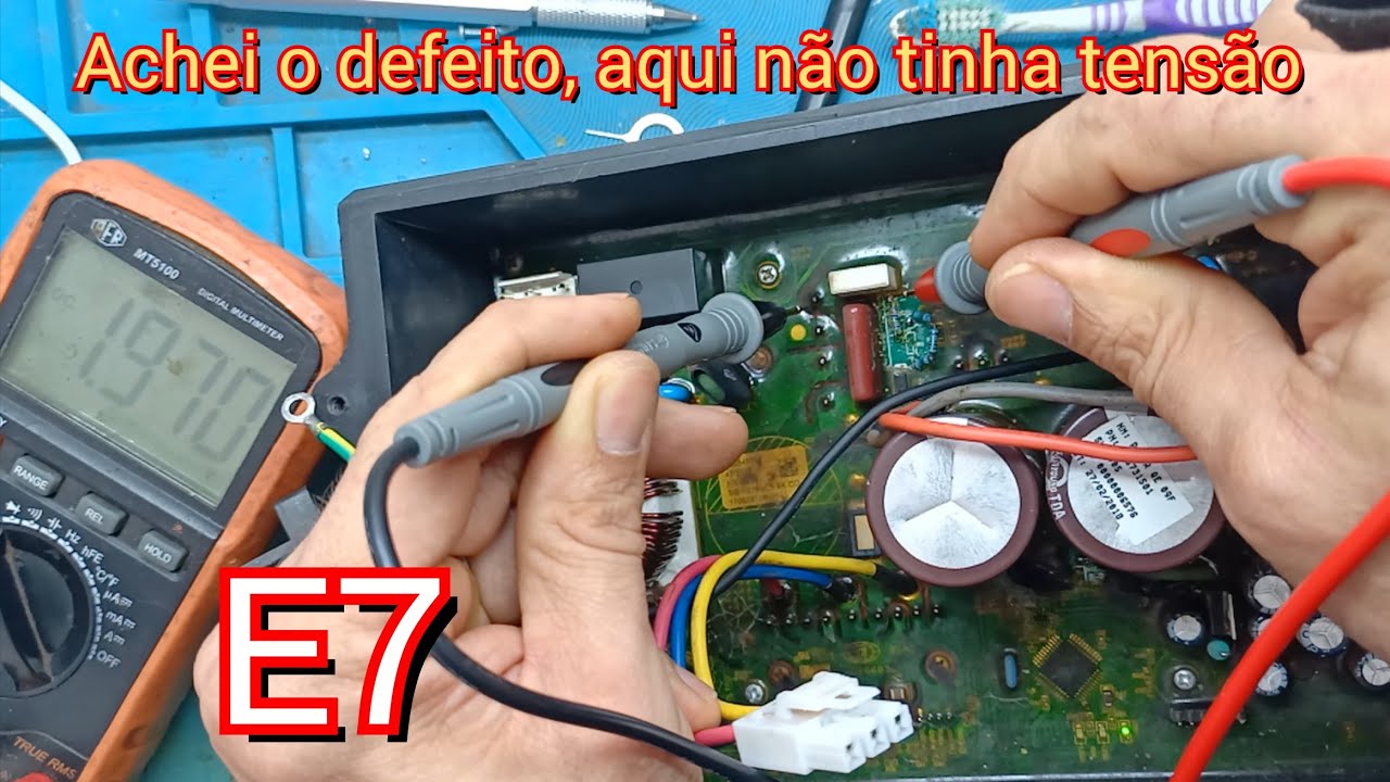 Ar condicionado Electrolux inverter erro E7, resolvido não era os resistores de 820k