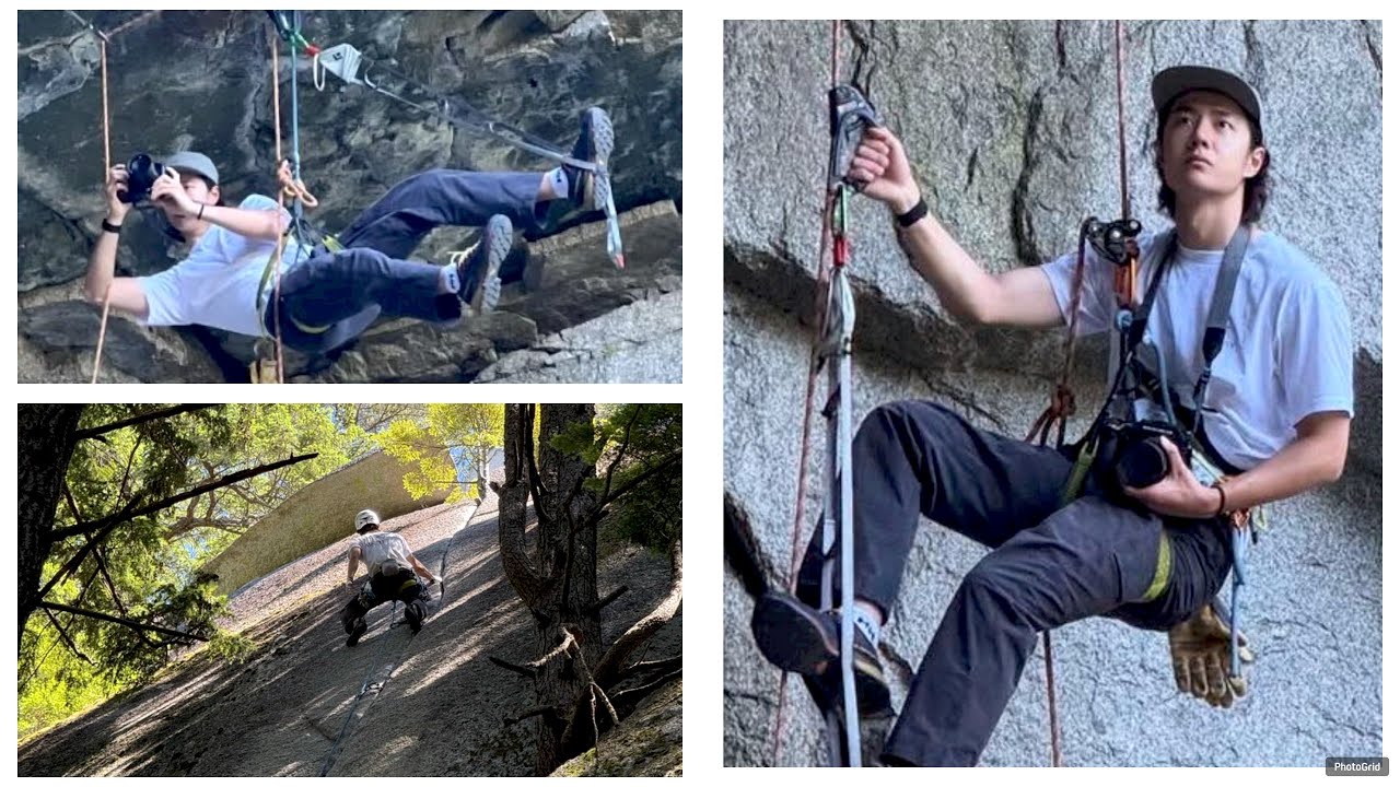 WangYibo Participates in Arc'teryx Climbing Academy in Canada, a Series of Dangerous Photos Go Viral