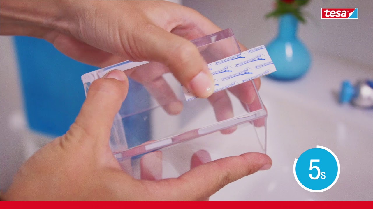 Plastry Montażowe tesa Powerstrips® 1 kg, Przezroczyste i Szkło – instrukcja krok po kroku