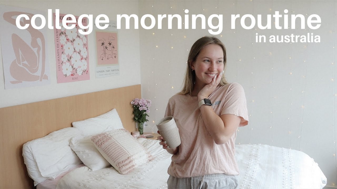 my morning routine at college in australia ☁✨🤍 2021