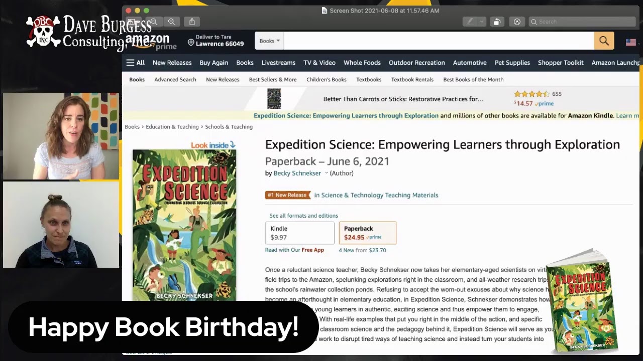 It's a Book Birthday Bash! Congrats for #ExpeditionScience by Becky Schnekser!