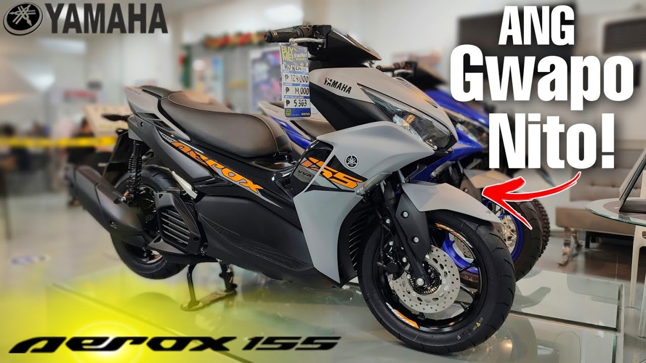 2023 New Yamaha Mio Aerox 155. Sobrang angas nito! 🤯 Color Matte Gray Black. Walkthrough Review.