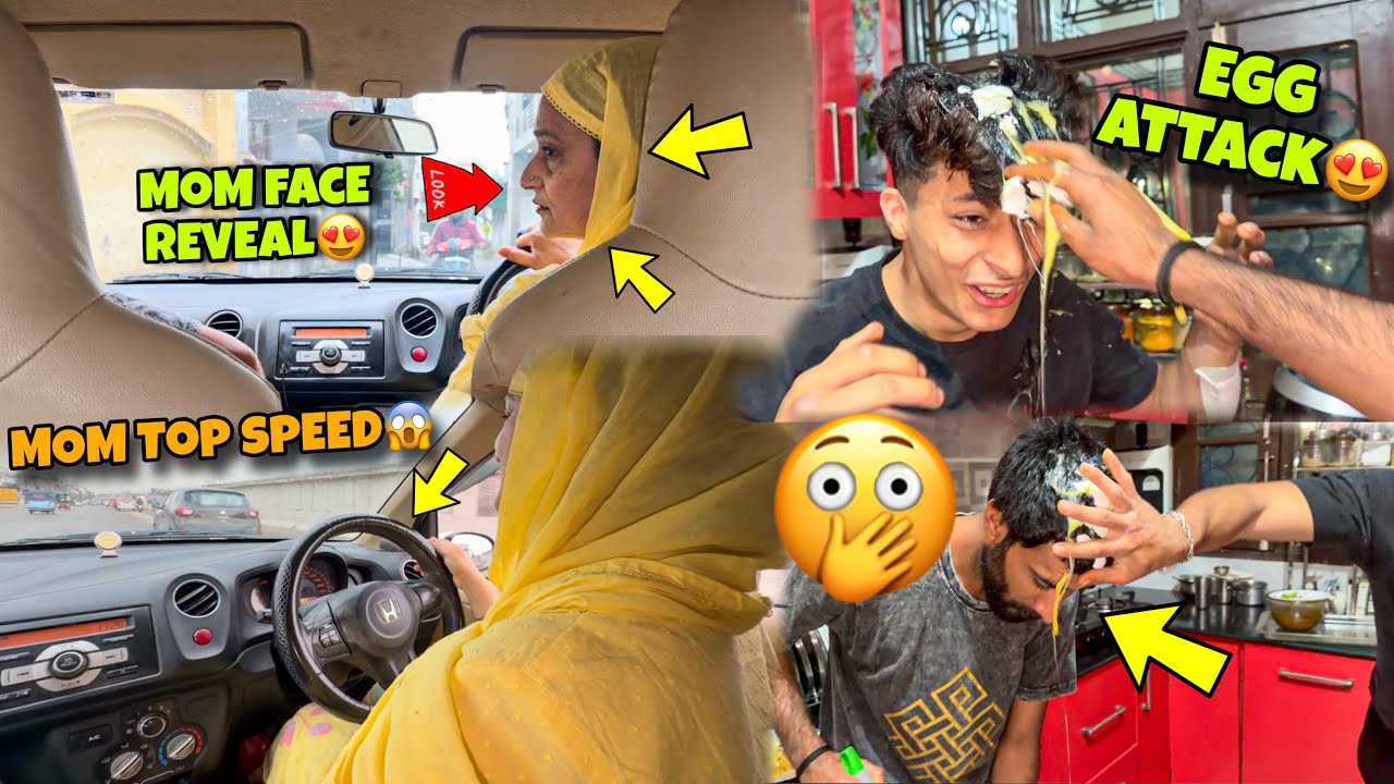 Mom Face Reveal😱 Galti se hogaya | Mom First time Driving Vlog😍  | Egg Fight Thotu vs Sam