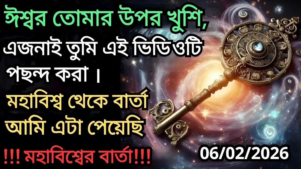 ০৬ ফেব্রুয়ারি মহাবিশ্ব বার্তা।ঈশ্বর তোমার উপর খুশি, এজন্যই তুমি এই ভিডিওটি পছন্দ....!#angel