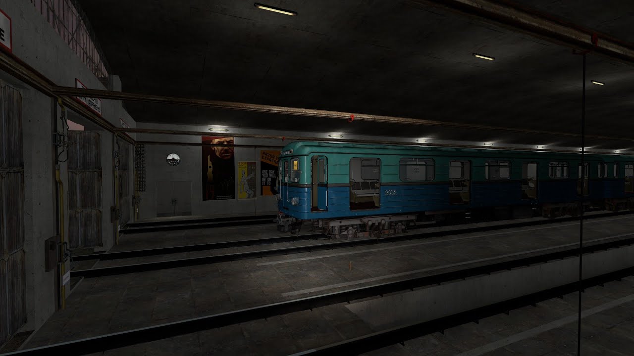 Еж3/РУ1 в абсолютно холодном состоянии. Запуск поезда + манёвр на станции Куровская