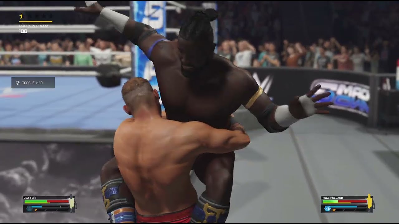 WWE 2K25 SmackDown Oba Femi vs. Ridge Holland