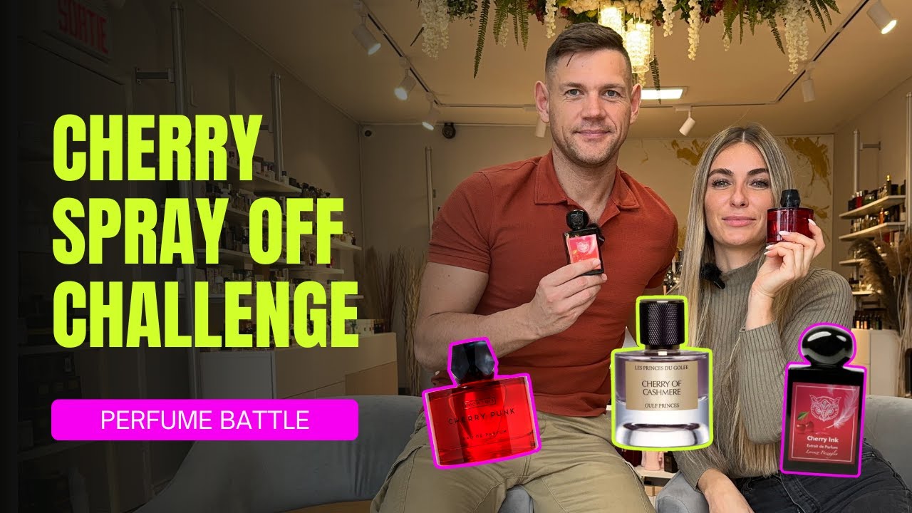 SPRAY OFF CHALLENGE WITH CHERRY PERFUMES