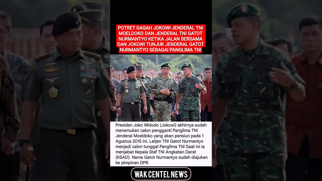 JOKOWI TUNJUK JENDERAL TNI GATOT NURMANTYO SEBAGAI PANGLIMA TNI #shortsvideo