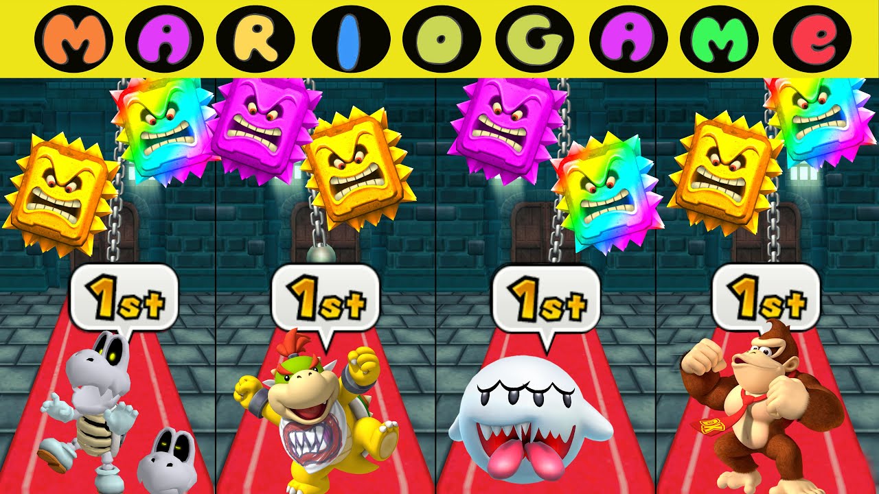 Mario Party 9 Free Play -Dry Bones vs Bowser Jr. vs King Boo vs Donkey Kong Gameplay | MarioGame