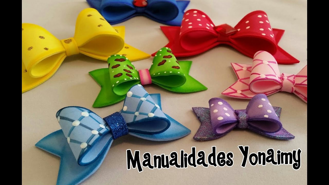 MOÑOS O LAZOS  DE FOAMY O GOMA EVA .- FOAM BOWS .