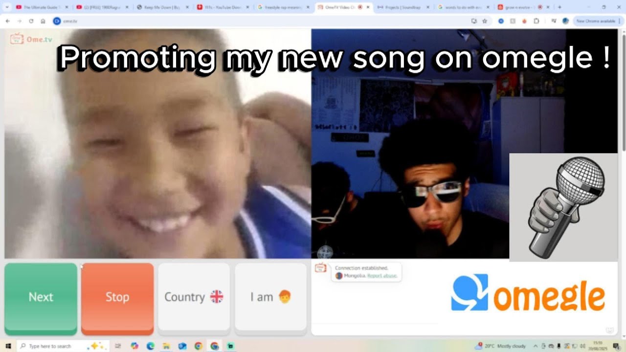 Promoting my new song OUT NOW (Steamin ahead Ft E=mix) on OMEGLE !!