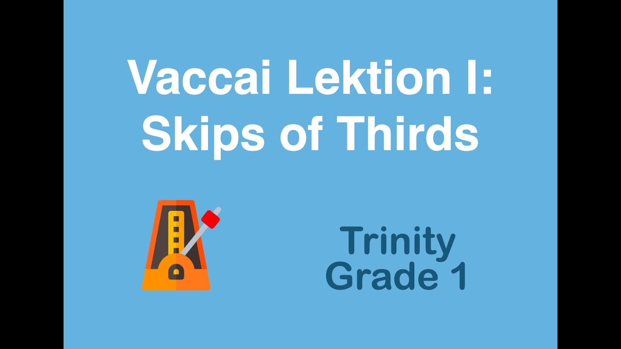 Vaccai Exercise: Lektion I No.2 (Skips of Thirds Only: Semplicetta Tortorella) | 40 bpm | Sing-Along