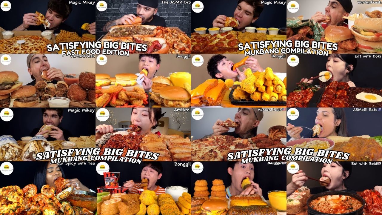 ASMR | 1 HOUR BEST SATISFYING BIG BITES MUKBANG COMPILATION |
