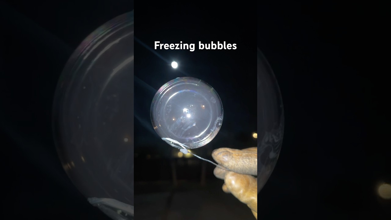 Ice crystals on a bubble #freezingbubble #fullmoon #strangerthings #subzero #fushigiball