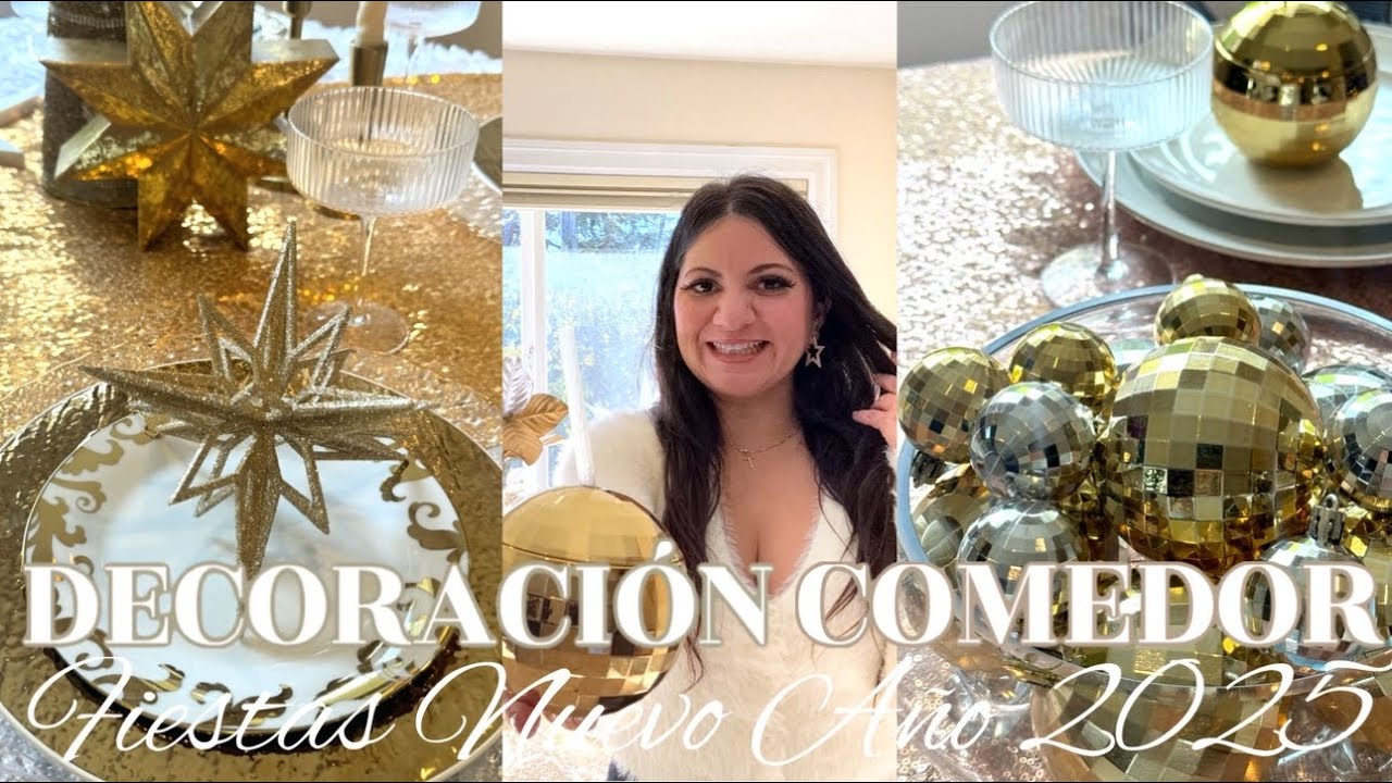 DECORACIÓN COMEDOR NUEVO AÑO 2025  🪩 IDEAS PARA DECORAR 2025 | DECORACIÓN NAVIDAD Y FIN DE AÑO 2024